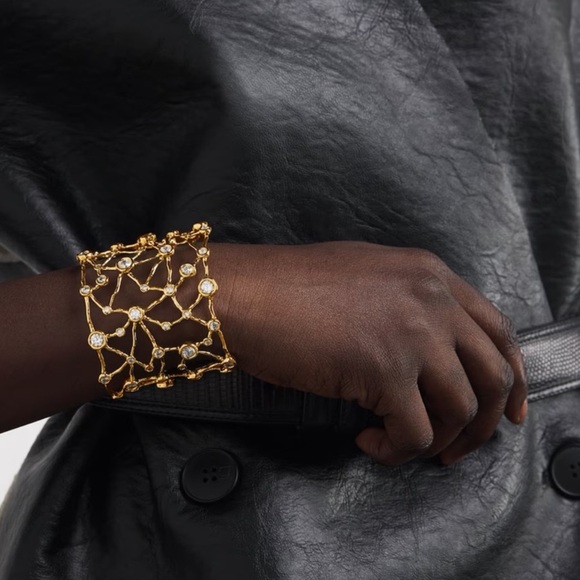 Alexis Bittar Asterales Gold Celestial Wide Cuff Bracelet - Picture 2 of 12